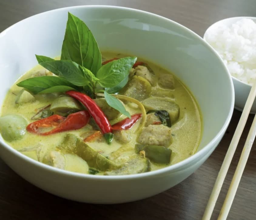 Curry verde de pollo
