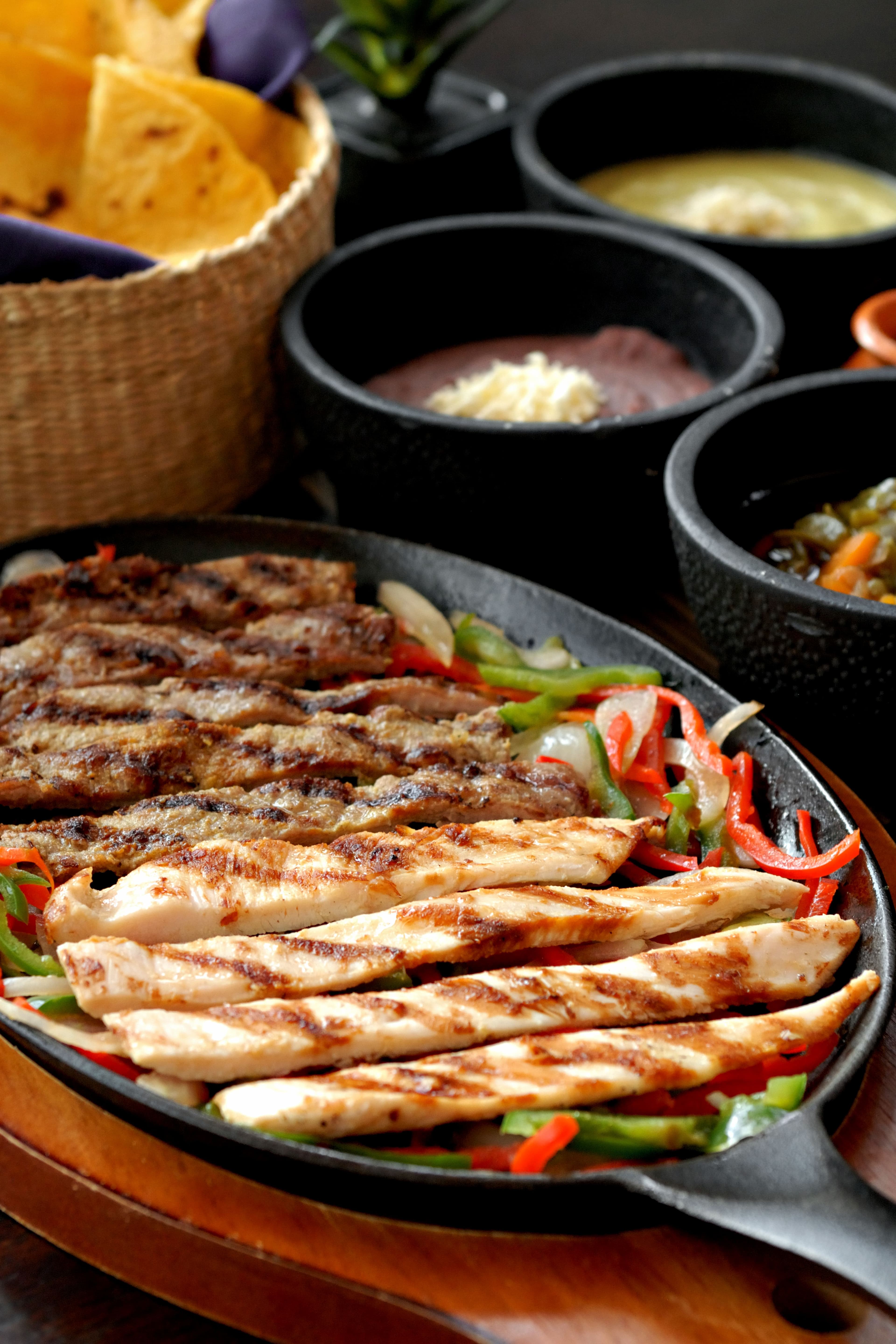 Fajitas de ternera con pimientos